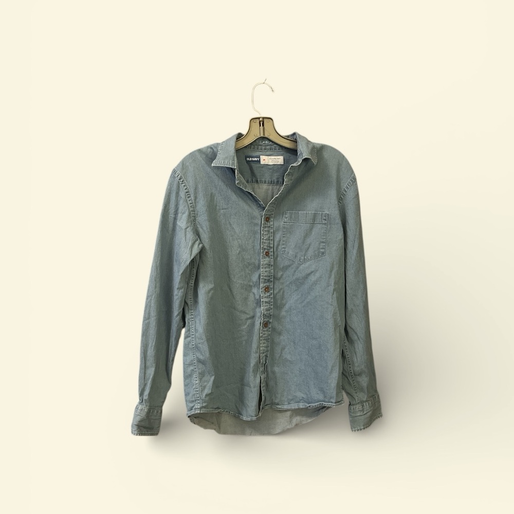Old Navy Denim Blue Casual Shirt